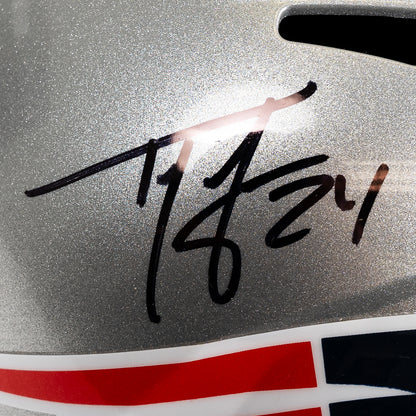 Ty Law Signed Patriots Speed Full Size Replica Helmet