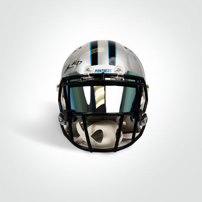 Xavier Leggette Signed Panthers Speed Full Size Authentic Helmet