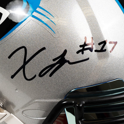 Xavier Leggette Signed Panthers Speed Full Size Authentic Helmet