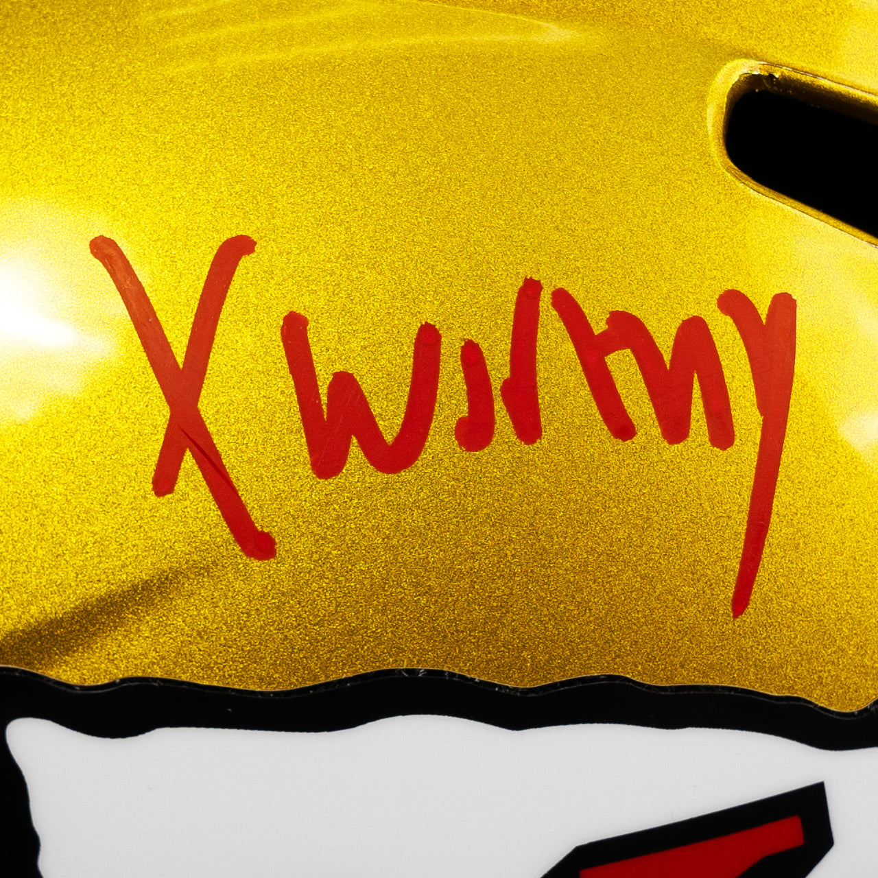 Xavier Worthy Signed Chiefs Flash Full Size Replica Helmet