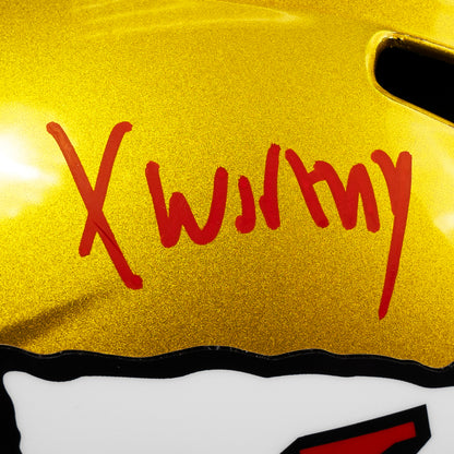 Xavier Worthy Signed Chiefs Flash Full Size Replica Helmet
